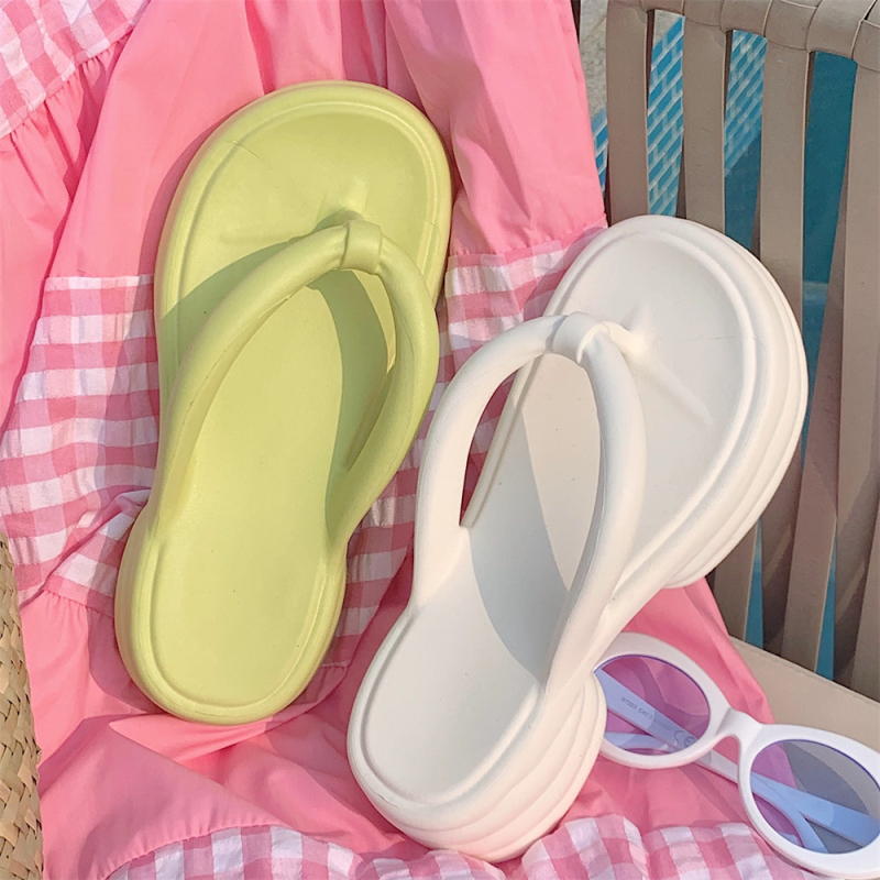 Ženske flip-flop sandale za plažu – debeli potplat, EVA gornji dio i EVA đon, protuklizne, slip-on, tehnologija ubrizgavanja đona