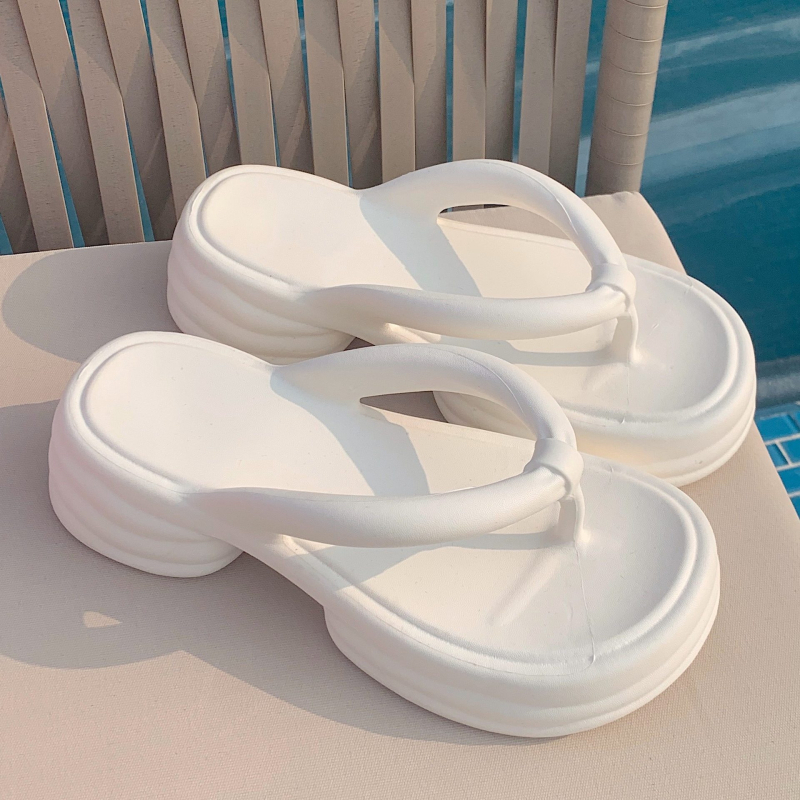 Ženske flip-flop sandale za plažu – debeli potplat, EVA gornji dio i EVA đon, protuklizne, slip-on, tehnologija ubrizgavanja đona