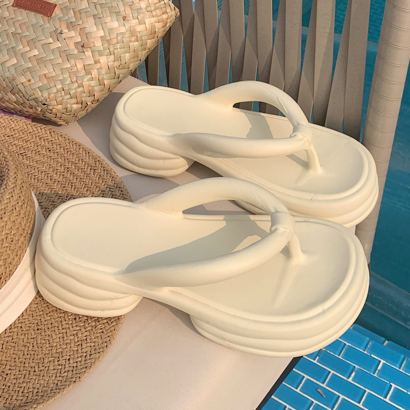 Ženske flip-flop sandale za plažu – debeli potplat, EVA gornji dio i EVA đon, protuklizne, slip-on, tehnologija ubrizgavanja đona