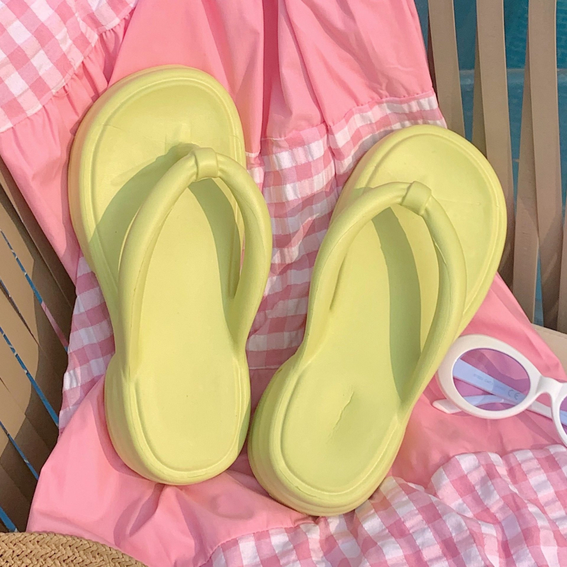 Ženske flip-flop sandale za plažu – debeli potplat, EVA gornji dio i EVA đon, protuklizne, slip-on, tehnologija ubrizgavanja đona