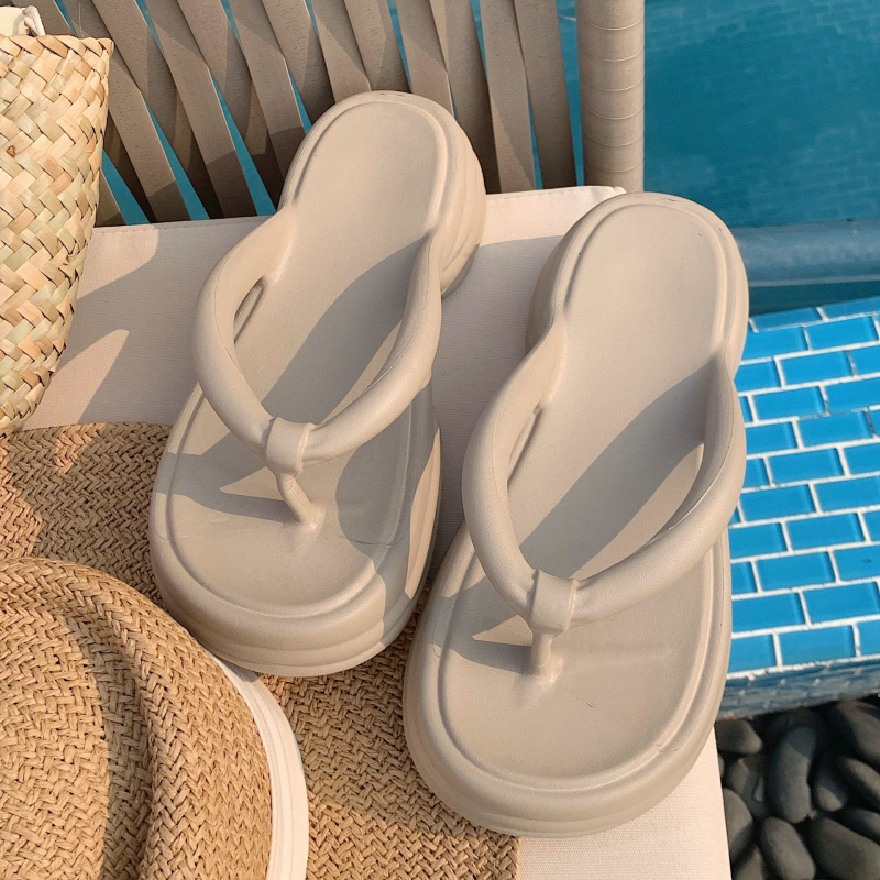 Ženske flip-flop sandale za plažu – debeli potplat, EVA gornji dio i EVA đon, protuklizne, slip-on, tehnologija ubrizgavanja đona