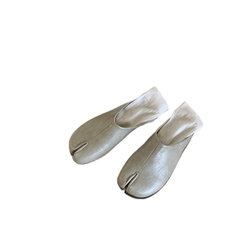 Ženske mule u korejskom stilu, gornji dio od mikrovlakana, gumeni potplat, Slip-On, plosna potpetica