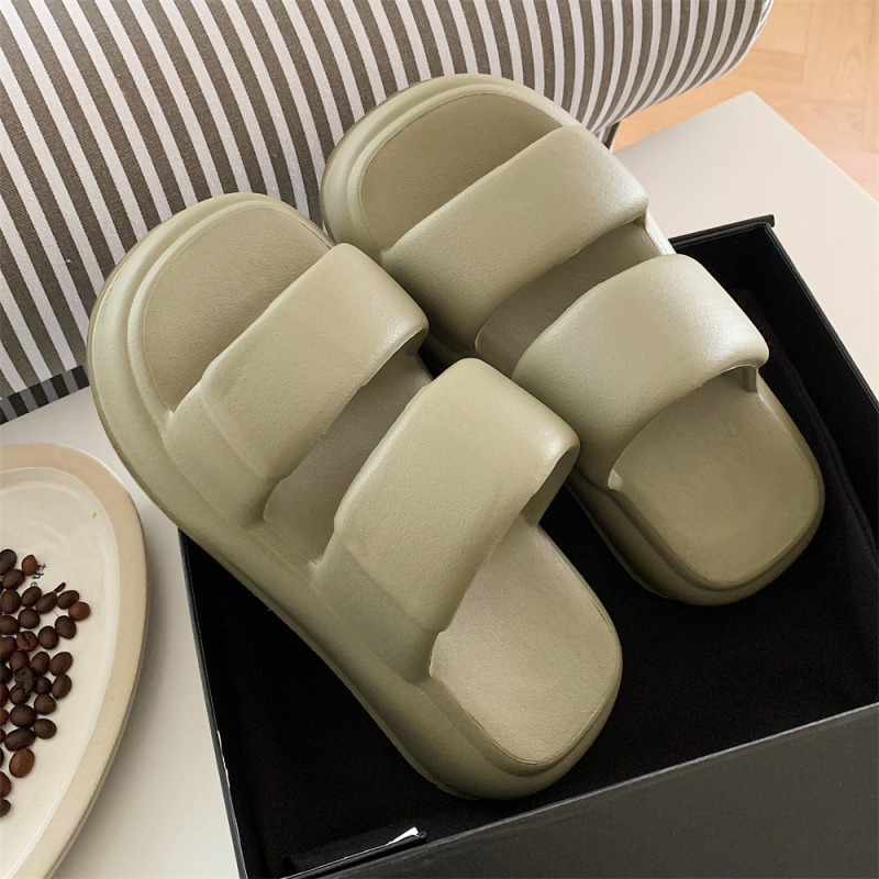 Sandale s debelim potplatom i dvostrukim remenima, EVA gornji dio, EVA potplat, debljina 5–8 cm, slip-on