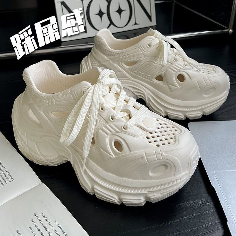 Unisex topánky s dierkami – horný EVA materiál, ľahké, bežné sandále do vody na pláž, podrážka 3.5 cm+