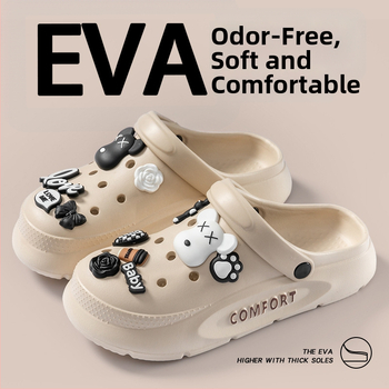 EVA sandale s debelim potplatom, protuklizne, kopča za zatvaranje, visina pete 7 cm, ljeto