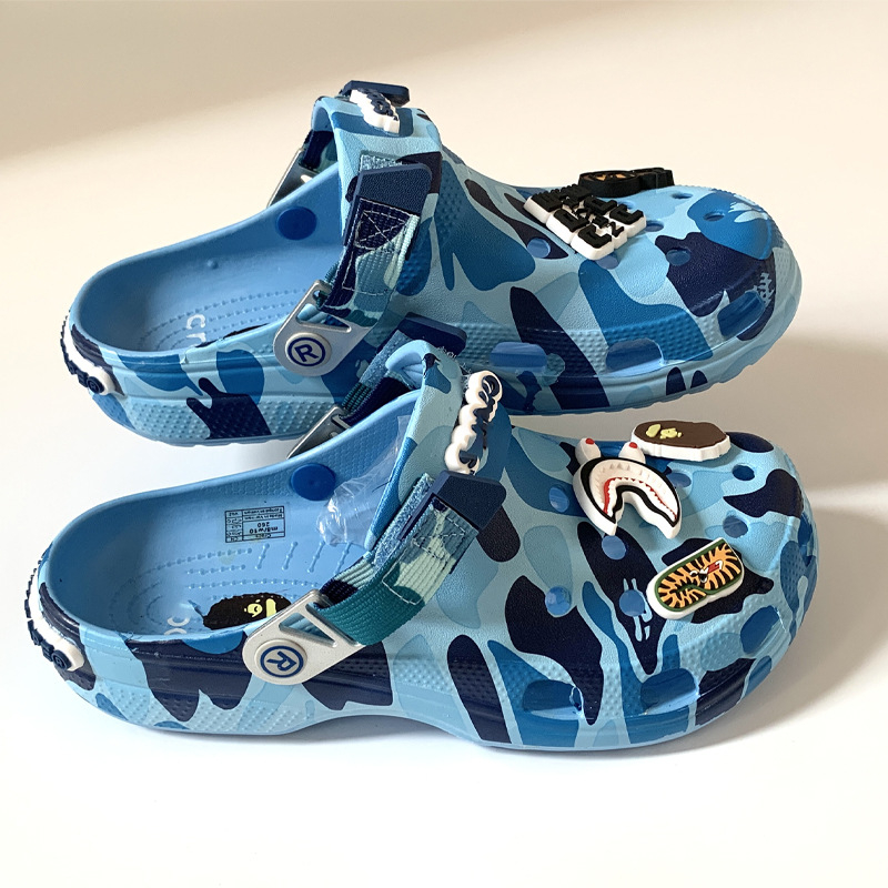 Muške sandale s kamuflažnim uzorkom, EVA gornji dio, EVA uložak, Velcro zatvaranje, niski potpetice 1-3 cm