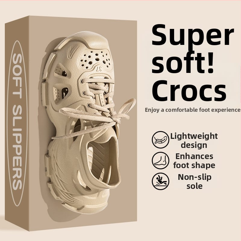 Muške EVA sandale s prednjim vezivanjem, prozračne, EVA potplat injekcijskog oblikovanja, zaobljeni vrh prstiju