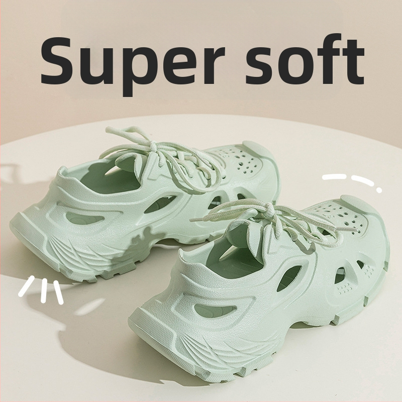 Pánske sandále EVA s predným viazaním, priedušné, EVA vstrekovaná podrážka, guľatý špička