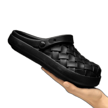 Мъжки сандали с гумено ходило, закрита носка, нисък ток, casual стил