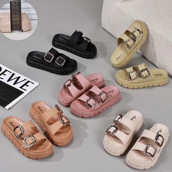 Casual sandale s PVC gornjim dijelom i PVC potplatom, okrugli vrh, bez podstava