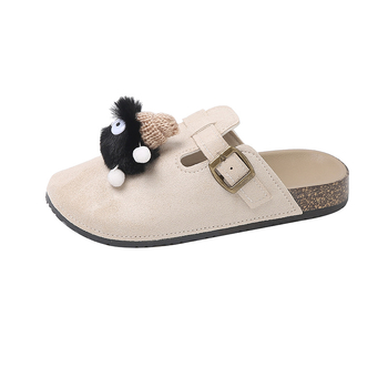 Ženske Baotou papuče s cartoon uzorkom, gornji dio od umjetne kože, PVC potplat, bez podstava, debljina potplata 0–3 cm, protuklizne, casual stil