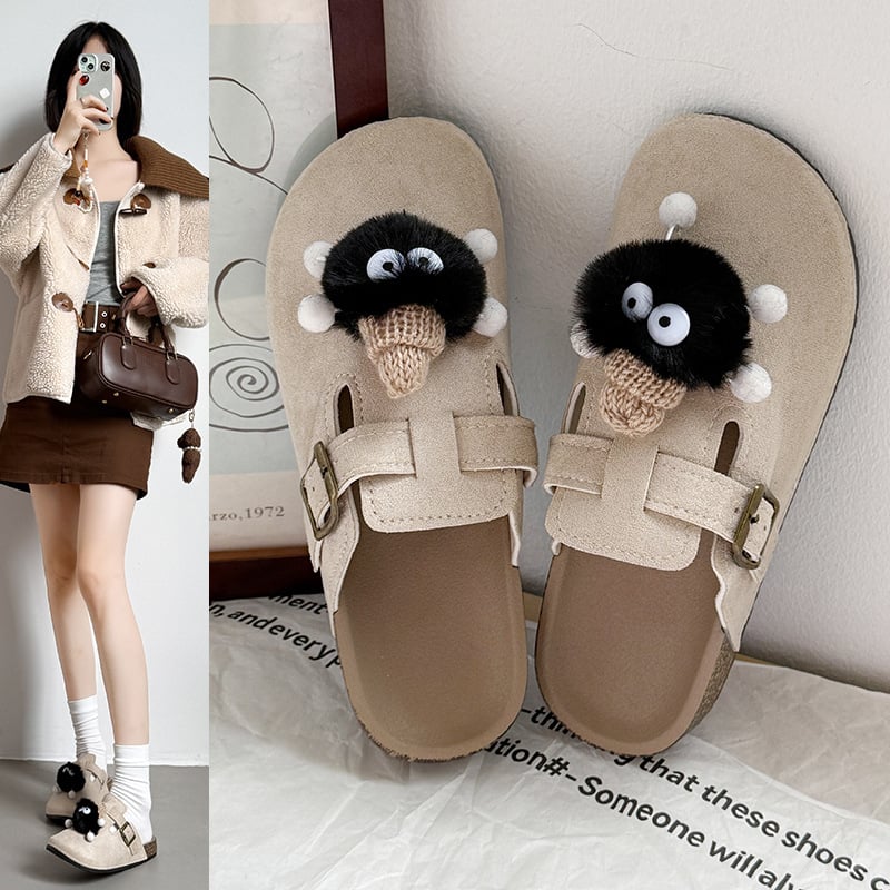 Ženske Baotou papuče s cartoon uzorkom, gornji dio od umjetne kože, PVC potplat, bez podstava, debljina potplata 0–3 cm, protuklizne, casual stil