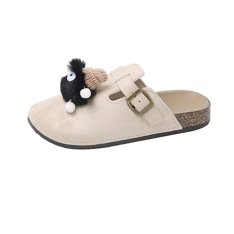 Ženske Baotou papuče s cartoon uzorkom, gornji dio od umjetne kože, PVC potplat, bez podstava, debljina potplata 0–3 cm, protuklizne, casual stil