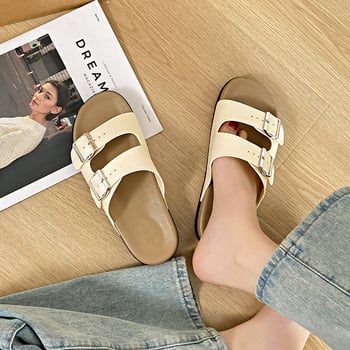 Dámske letné sandále s prackou, Birkenstock štýl, PVC horný diel a podrážka, injekčne tvarovaná podrážka, protišmyk, pohodlné