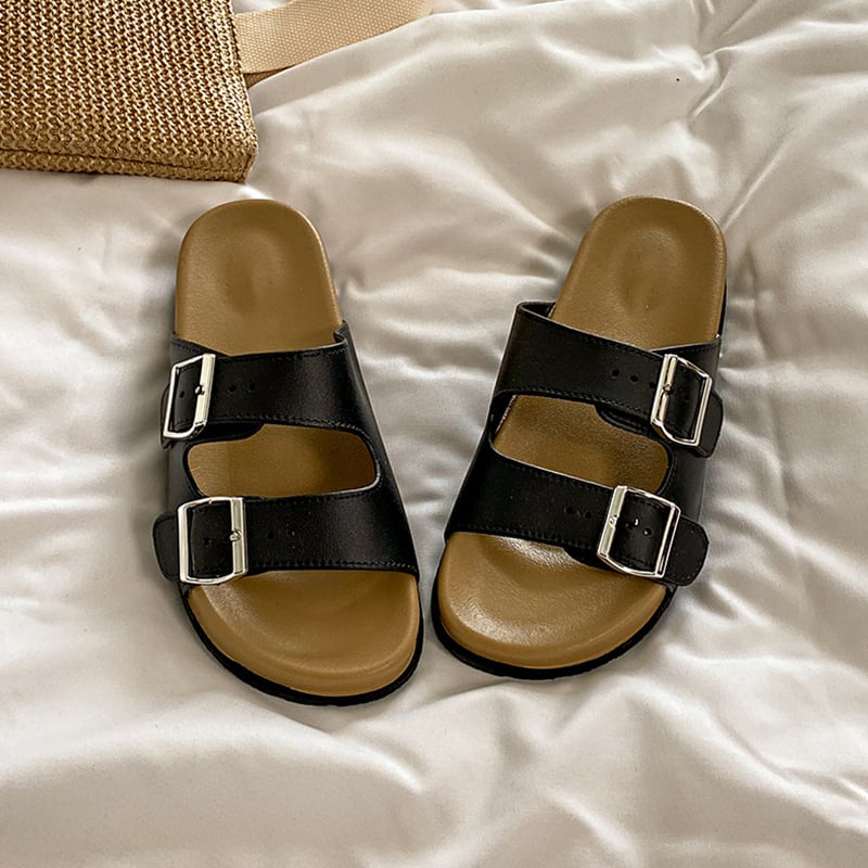 Dámske letné sandále s prackou, Birkenstock štýl, PVC horný diel a podrážka, injekčne tvarovaná podrážka, protišmyk, pohodlné