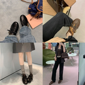 Ženske tenisice u retro stilu s kopčom od nubuk kože, okrugli vrh, gumeni đon, niski đon 1–3 cm