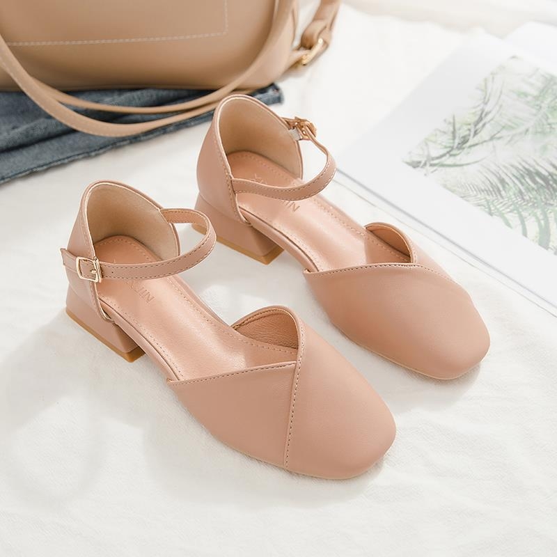 Sandale inspirirane cheongsam, s jednim remenom, srednja peta, gornji dio od pamuka, TPR potplat, moderni minimalistički stil