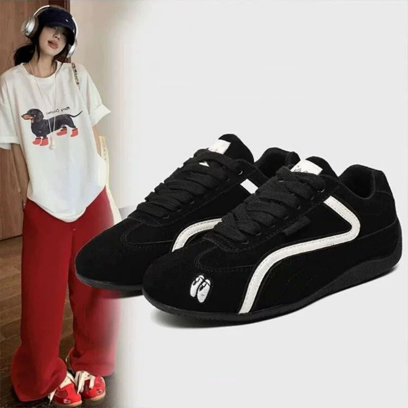 Ženské tréningové tenisky, PU vrchná časť, gumová podrážka, šnúrky, guľatý špič, EVA stielka