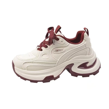 Ženske Dad Shoes s debelom potplatom, gornji dio od sintetičke kože, vezanje, EVA ulošak, gumena potplat, srednja visina pete 3-5 cm