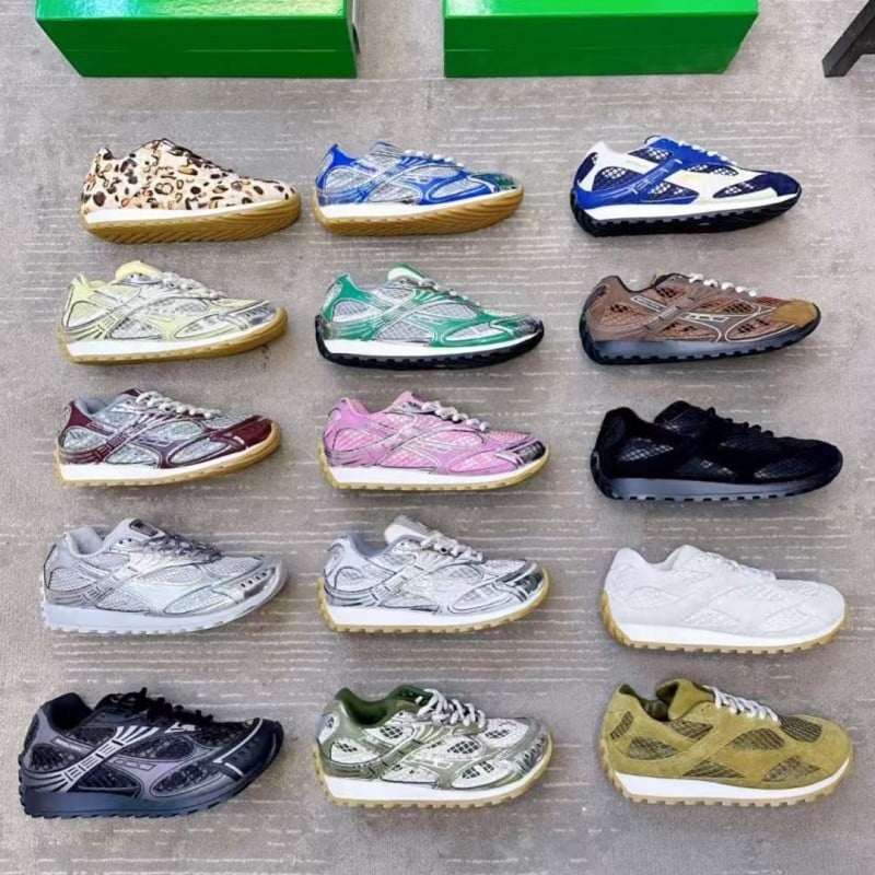 Unisex Dad Shoes s kožnim gornjim dijelom, gumom, srednja peta 3-5 cm, prednje vezivanje, mrežasta podstava