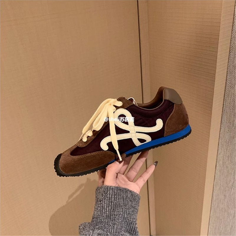 Forrest Gump вдъхновени дамски винтидж кожени обувки с връзки, кръгъл нос, нисък ток 1–3 см, гумена подметка