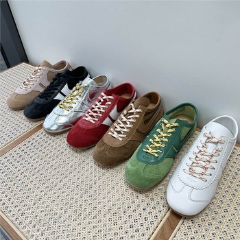 Unisex tenisice za trening od prave kože, okrugla prst, niski pet, gumeni đon i podstava od ovčje kože