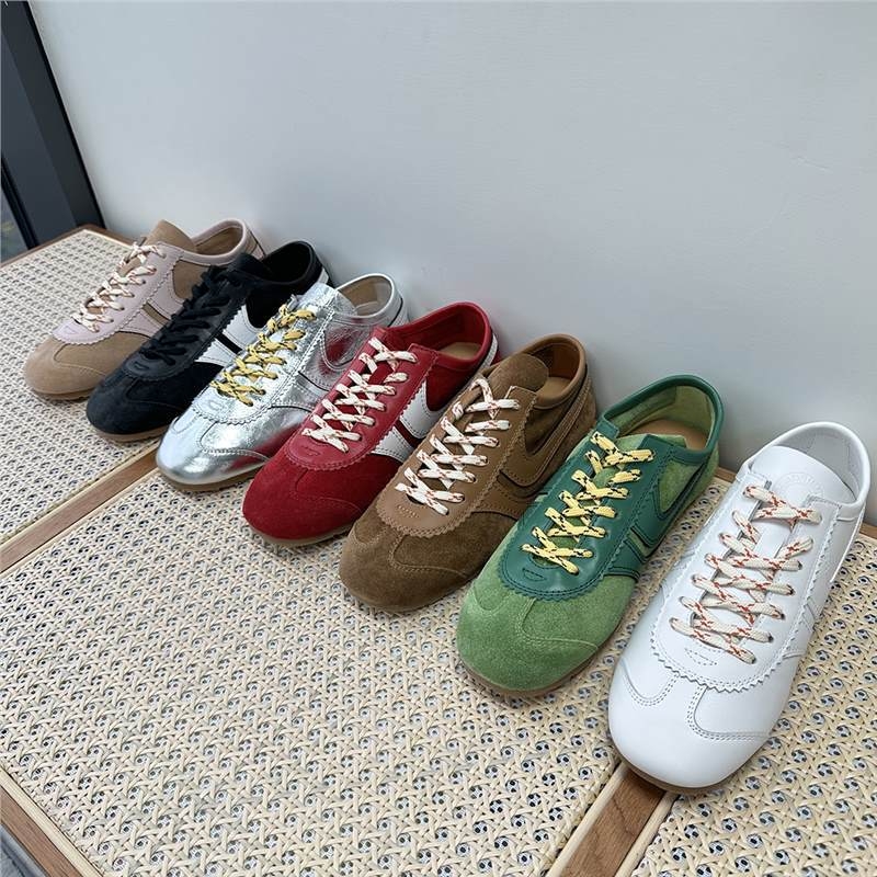 Unisex tenisice za trening od prave kože, okrugla prst, niski pet, gumeni đon i podstava od ovčje kože