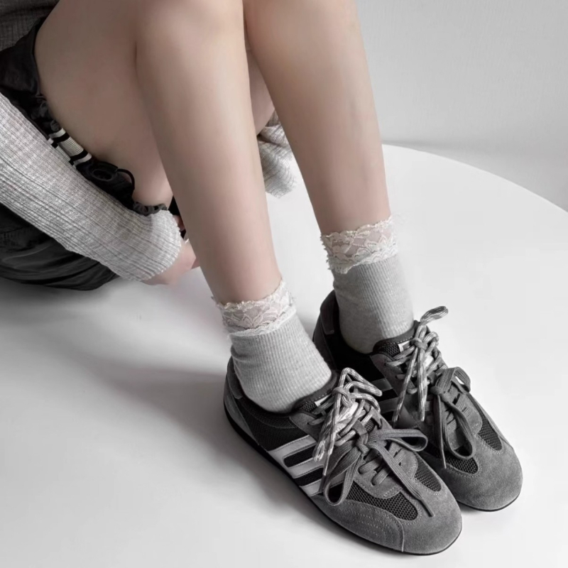 Forrest Gump ženske tenisice - prava koža, dvostruki gornji dio, unutarnje povećanje visine, vezice, gumeni potplat, PU ulošak