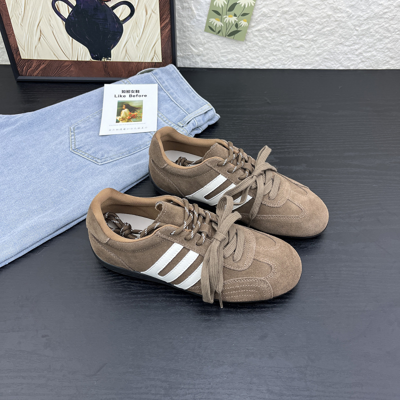 Forrest Gump ženske tenisice - prava koža, dvostruki gornji dio, unutarnje povećanje visine, vezice, gumeni potplat, PU ulošak