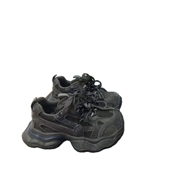 Ženske tenisice s debelim potplatom, korejski stil, visina potplata 3–5 cm, prednje vezanje, pogodne za zimu, proljeće i jesen