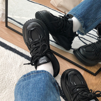 Ženske tenisice s povećanjem visine 3–5 cm, PU gornji dio, visok gležanj 3–7 cm, gumeni potplat