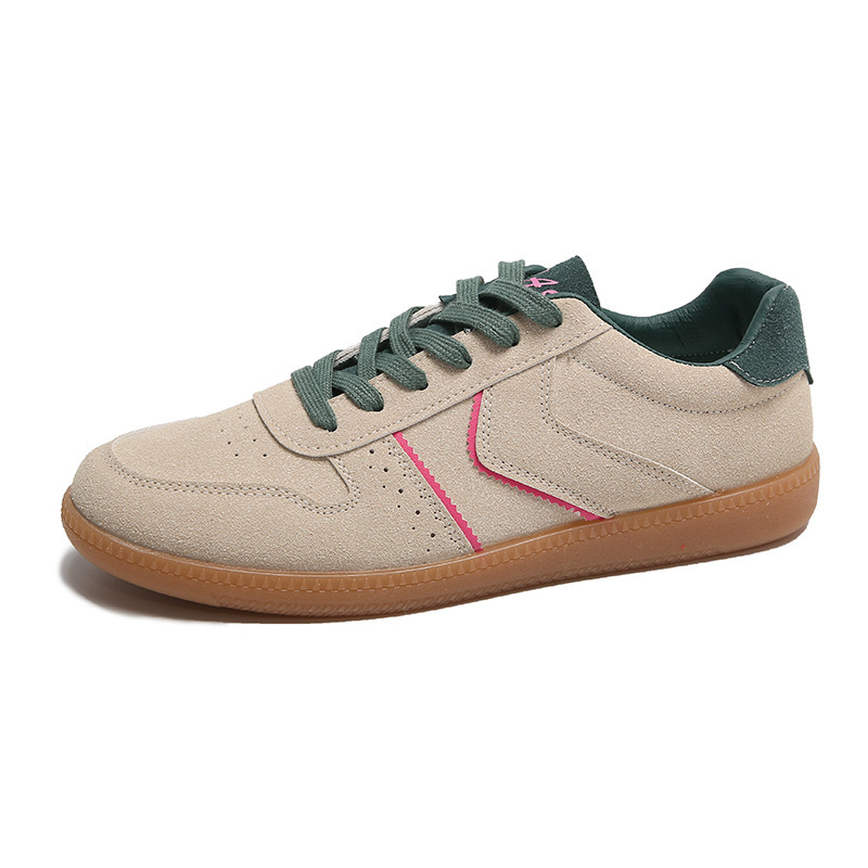 Ženske retro tenisice za trening (Gornji dio PU; gumeni đon; okrugli vrh; vezanje; visina pete 1–3 cm)