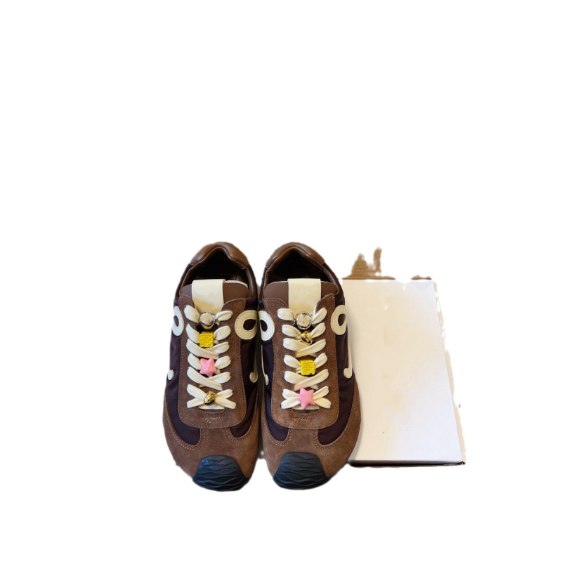 Forrest Gump tenisice, casual stil za žene, gornji dio od prave kože, TPU đon, okrugli vrh, niski potpetica 1–3 cm, prednje vezanje