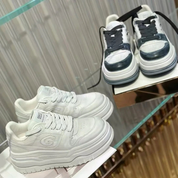 Sieviešu ādas sporta apavi ar biezu zoli, priekšējā šņorēšana, elpojoši, literāro retro stilu