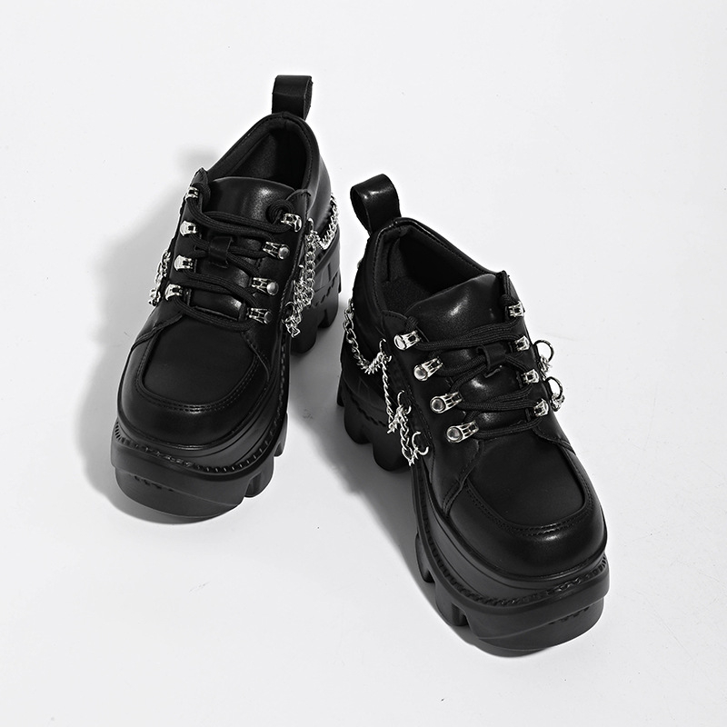 Ženske tenisice Dad Shoes u punk stilu s platformom, PU gornji dio, gumena potplat, okrugli vrh, kopčanje sprijeda, klinasti potplat