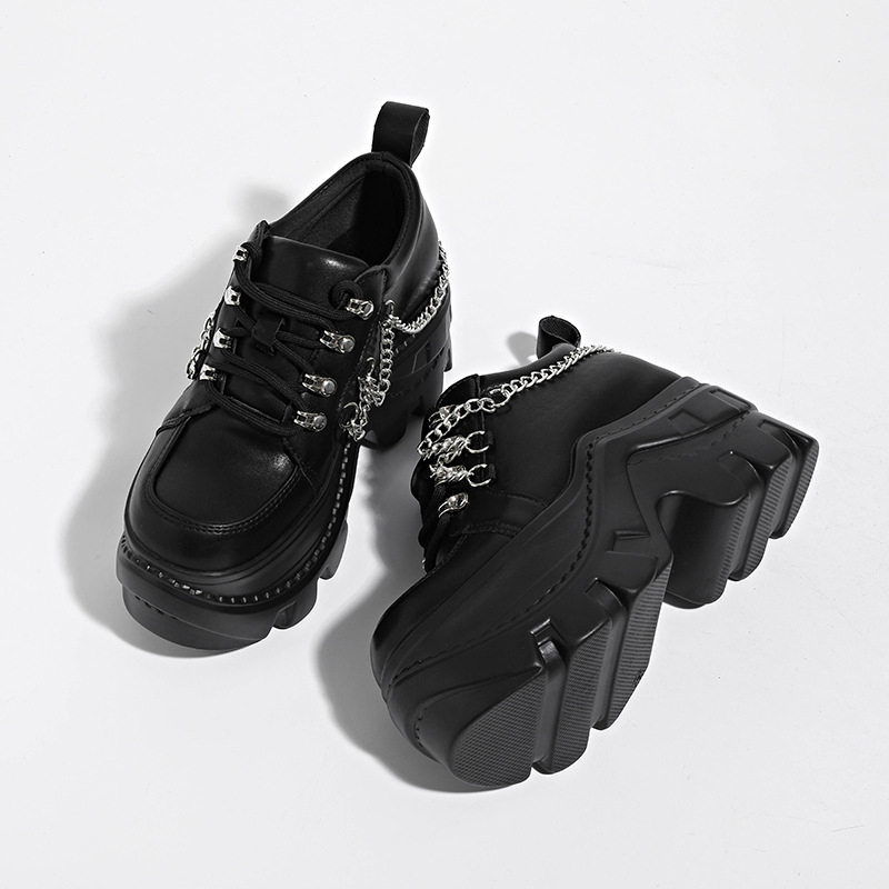 Ženske tenisice Dad Shoes u punk stilu s platformom, PU gornji dio, gumena potplat, okrugli vrh, kopčanje sprijeda, klinasti potplat