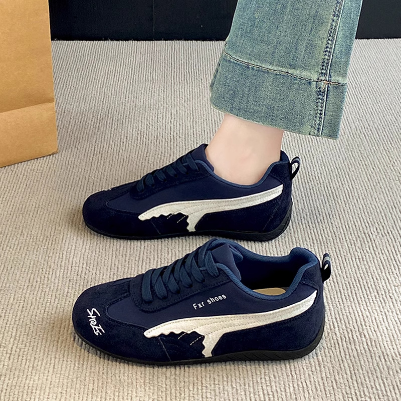 Ženske tenisice za sportsku casual obuću, vintage stil inspiriran Forrestom Gumpom, mrežasti gornji dio, lagana gumena potplat, niski vrh, vezanje, prozračne