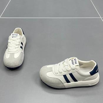 Dexun ženske casual sportske tenisice s vezanjem, lagane, retro stil, gumenom sole, PU ulošak, visina pete 3–5 cm