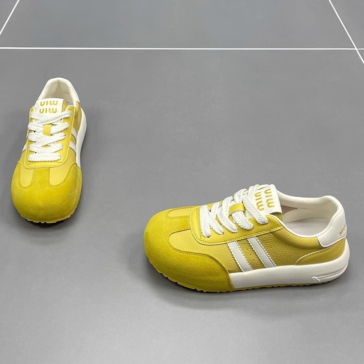 Dexun ženske casual sportske tenisice s vezanjem, lagane, retro stil, gumenom sole, PU ulošak, visina pete 3–5 cm