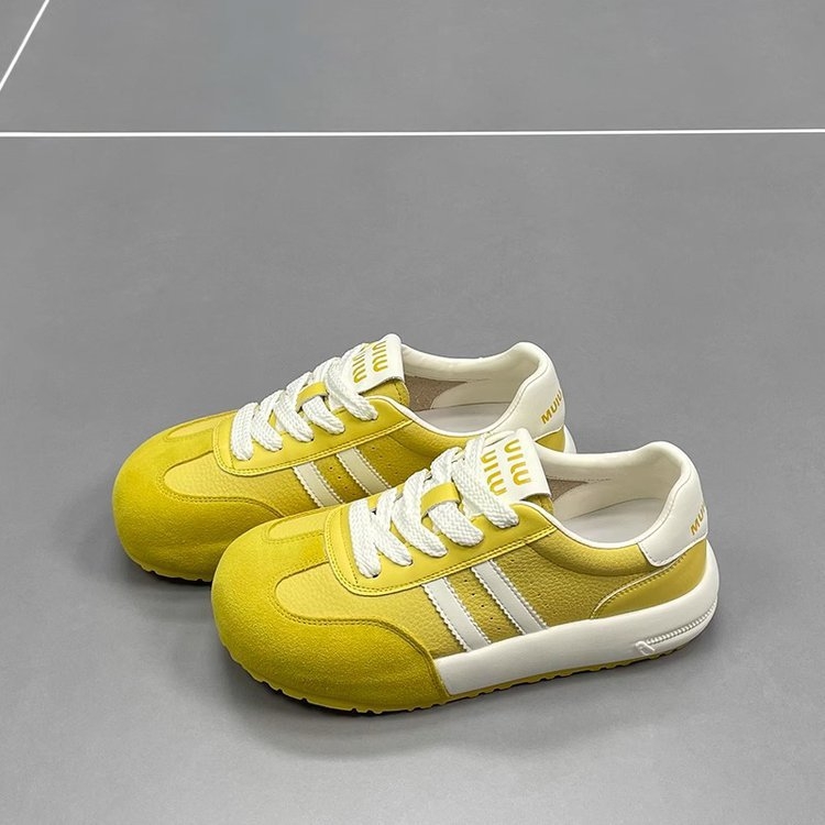 Dexun ženske casual sportske tenisice s vezanjem, lagane, retro stil, gumenom sole, PU ulošak, visina pete 3–5 cm