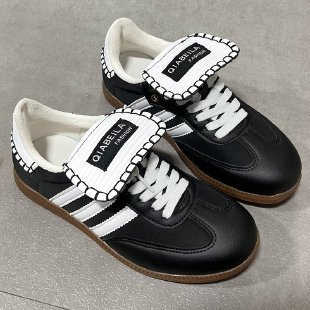 Ženske tenisice za trening s leopard printom od konjskih dlaka, retro Samba dizajn s tri crte, prednje vezanje, gornji dio od super fiber, gumeni potplat