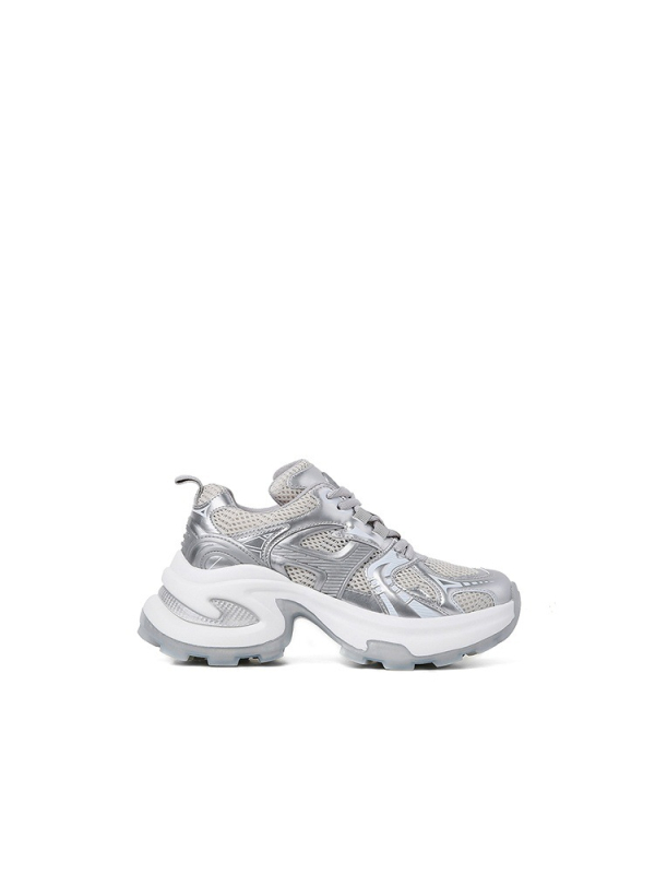Ženske platform tenisice, Dad Shoes stil — Gornji materijal: Super fiber; Visina pete: 6–8 cm; Oblik prsta: okrugli; Zatvaranje: vezanje; Potplat: guma