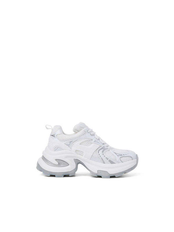 Ženske platform tenisice, Dad Shoes stil — Gornji materijal: Super fiber; Visina pete: 6–8 cm; Oblik prsta: okrugli; Zatvaranje: vezanje; Potplat: guma