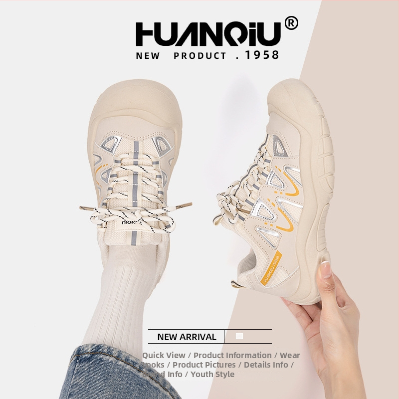 Sieviešu āra kurpes ar biezu zoli – priekšējais šņorējums, zems augšdaļas augstums, PVC zole, kokvilnas odere, piemērotas pārgājieniem