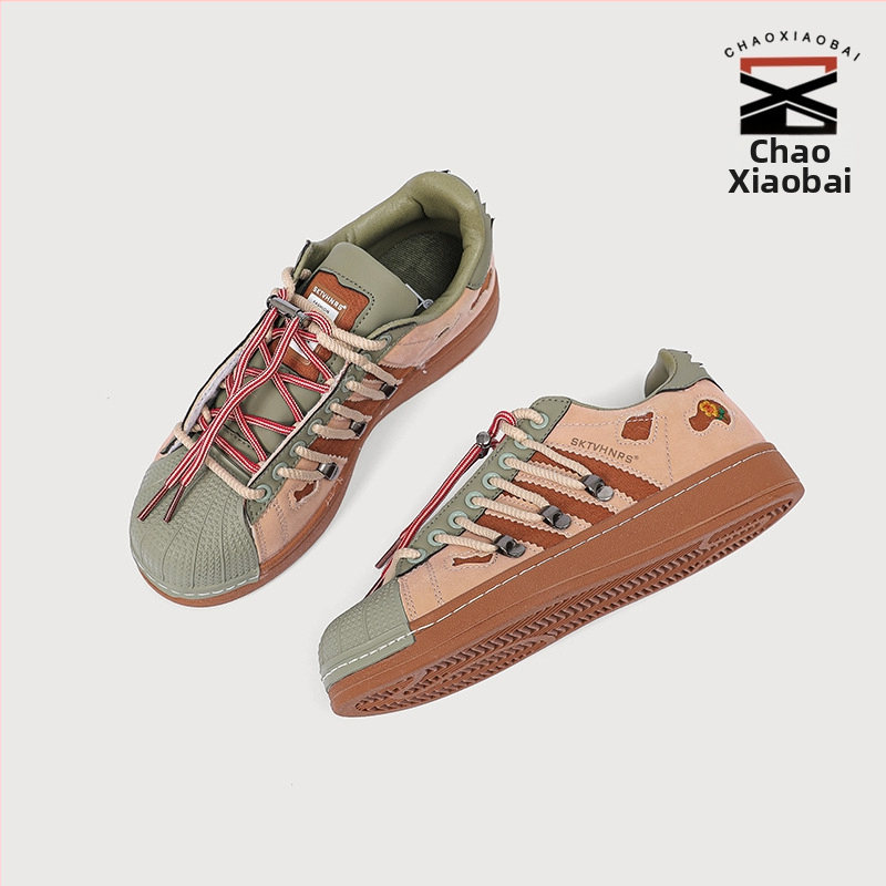 Ženské športové tenisky s retro dizajnom Rabbit Hole, dvojité šnurovanie, okrúhla špička, funkcia zvyšovania výšky, vrchný materiál mikrovlákno, podrážka z gumy