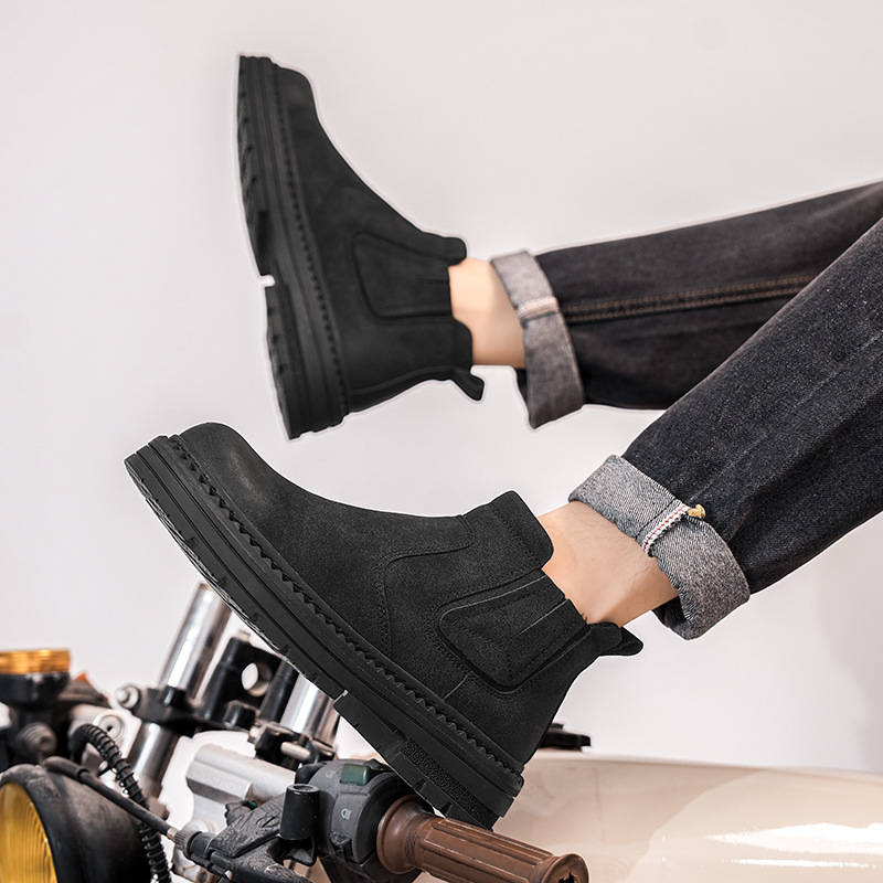 Muške Chelsea čizme, retro stil, bez pertli, debeli potplat, britanski casual Martin čizme