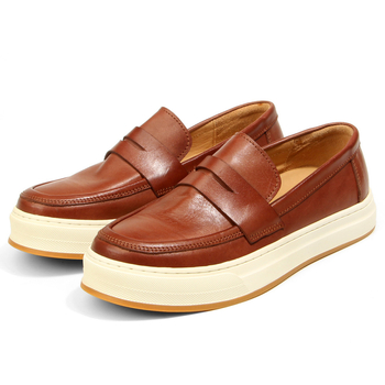 Muške slip-on loaferice – koža konja, detalji od konjske dlake, casual kožne cipele u vintage stilu