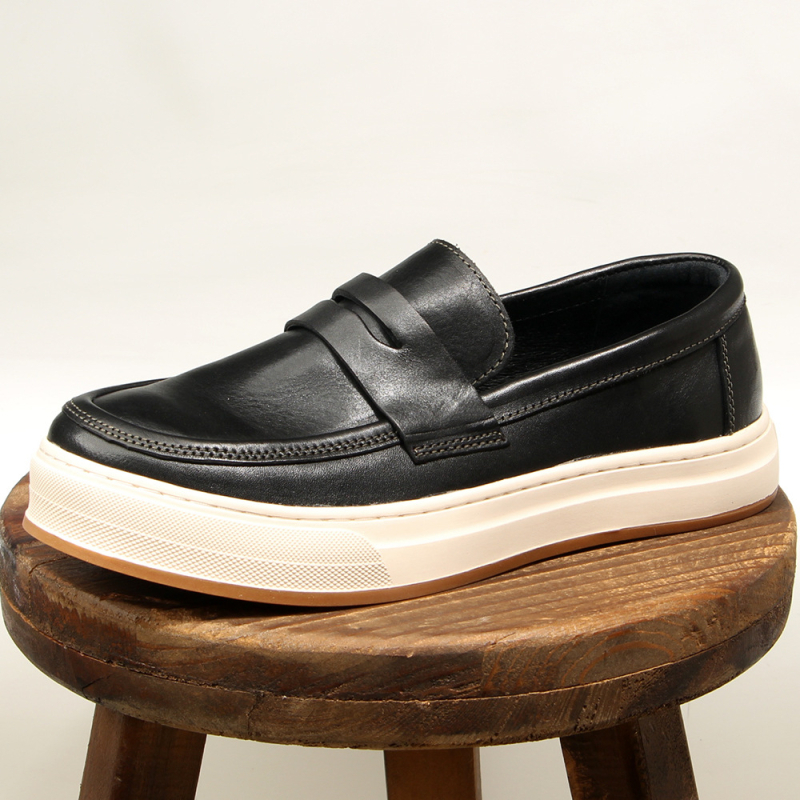 Muške slip-on loaferice – koža konja, detalji od konjske dlake, casual kožne cipele u vintage stilu