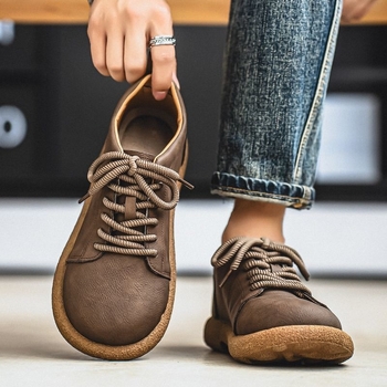 Мъжки обувки за шофиране, корейски стил лоуфърс, PU горнище, гума подметка, EVA стелка, дебела подметка