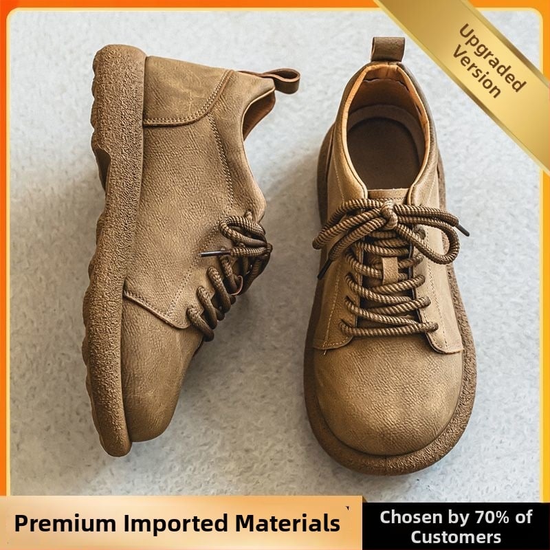 Мъжки обувки за шофиране, корейски стил лоуфърс, PU горнище, гума подметка, EVA стелка, дебела подметка